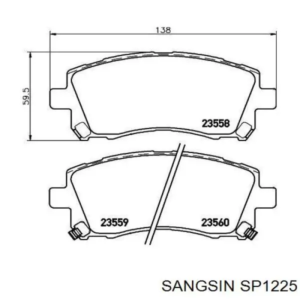 Sapatas do freio dianteiras de disco Sangsin SP1225 preço, a partir de 33,55 USD