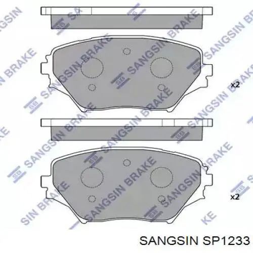 Compre SP1233 Sangsin Sapatas do freio dianteiras de disco