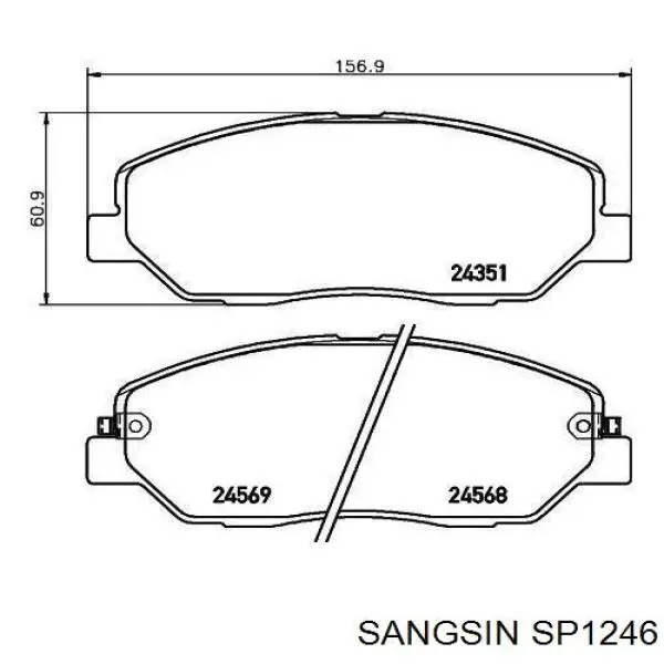Compre SP1246 Sangsin Sapatas do freio dianteiras de disco