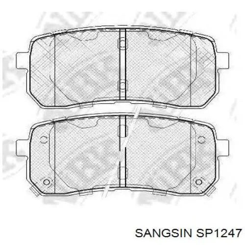 Compre SP1247 Sangsin Sapatas do freio traseiras de disco
