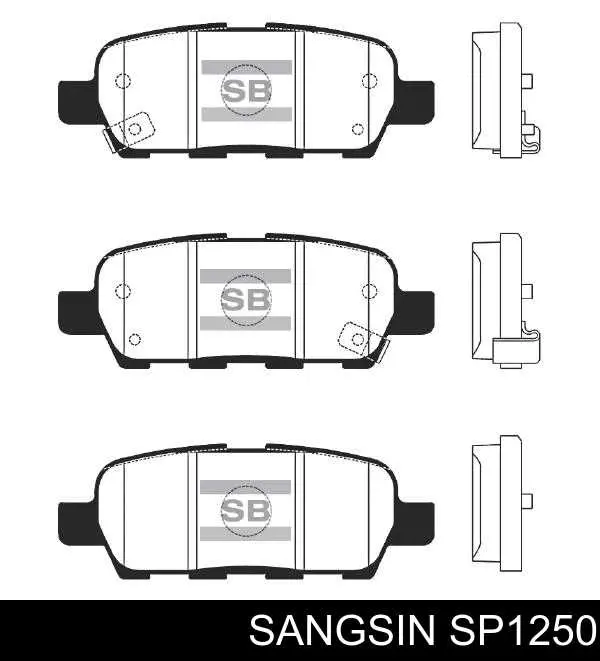 Sapatas do freio traseiras de disco Sangsin SP1250 preço, a partir de 21,84 USD