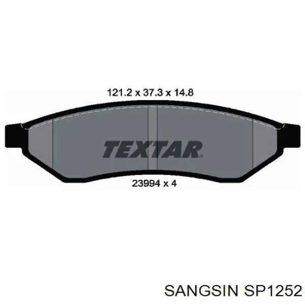 Sapatas do freio traseiras de disco Sangsin SP1252 preço, a partir de 30,31 USD