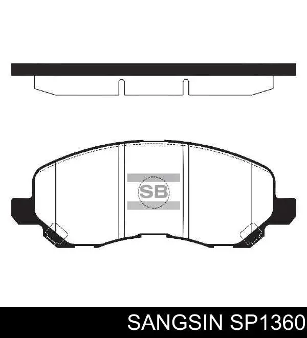 Sapatas do freio dianteiras de disco Sangsin SP1360 preço, a partir de 29,41 USD