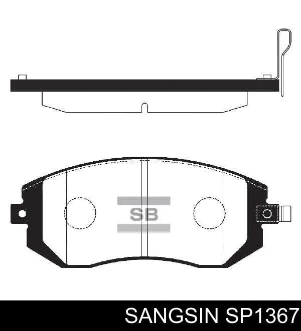 Sapatas do freio dianteiras de disco Sangsin SP1367 preço, a partir de 30,90 USD