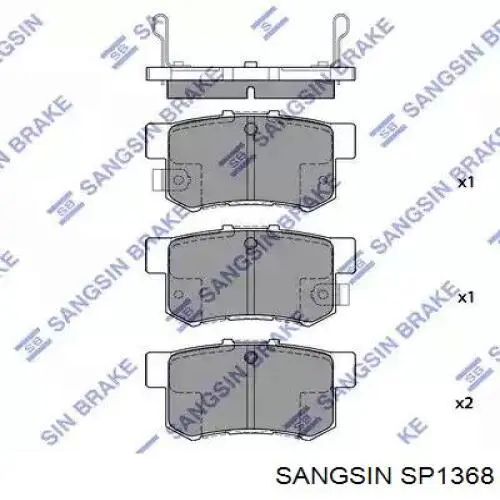 Sapatas do freio traseiras de disco Sangsin SP1368 preço, a partir de 19,60 USD