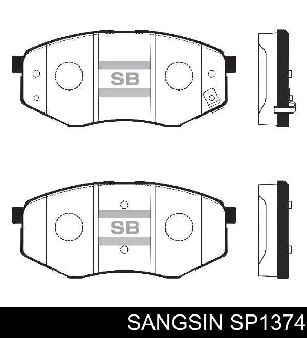 SP1374 Sangsin Sapatas do freio dianteiras de disco