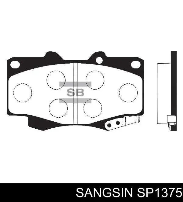 Sapatas do freio dianteiras de disco Sangsin SP1375 preço, a partir de 34,34 USD