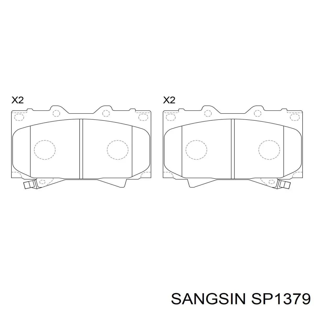 Sapatas do freio dianteiras de disco Sangsin SP1379 preço, a partir de 37,34 USD