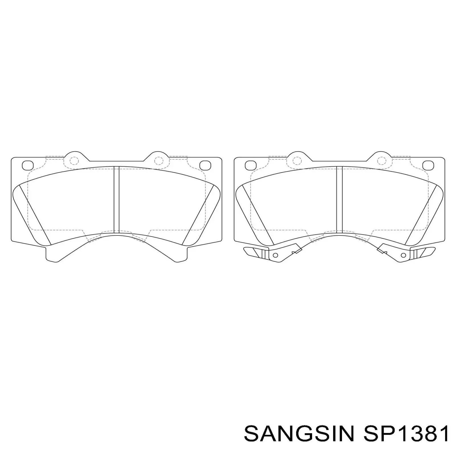 Compre SP1381 Sangsin Sapatas do freio dianteiras de disco