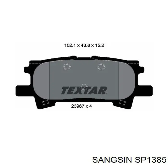 Sapatas do freio traseiras de disco Sangsin SP1385 preço, a partir de 26,25 USD