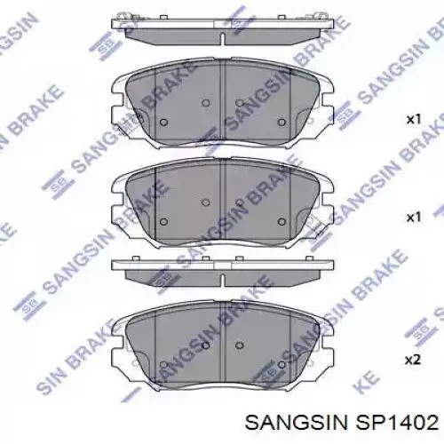 SP1402 Sangsin Sapatas do freio dianteiras de disco