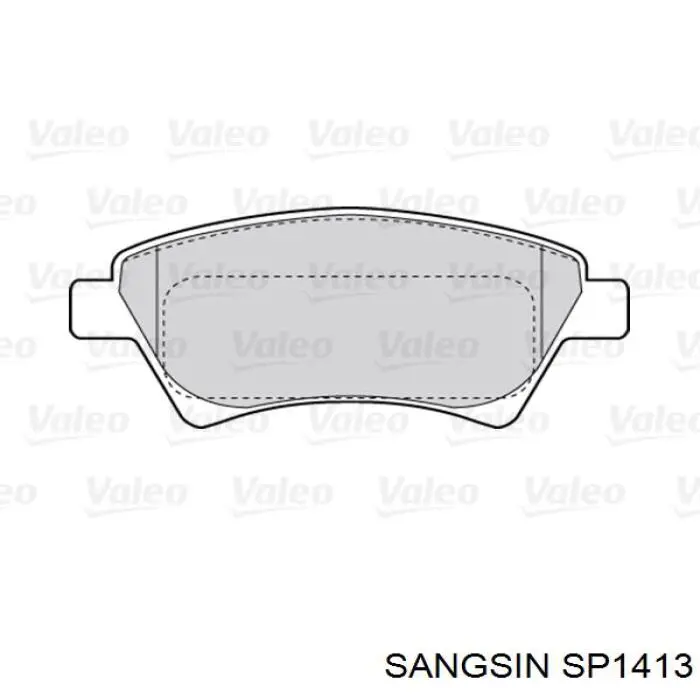 Compre SP1413 Sangsin Sapatas do freio dianteiras de disco