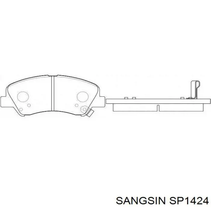 Compre SP1424 Sangsin Sapatas do freio dianteiras de disco