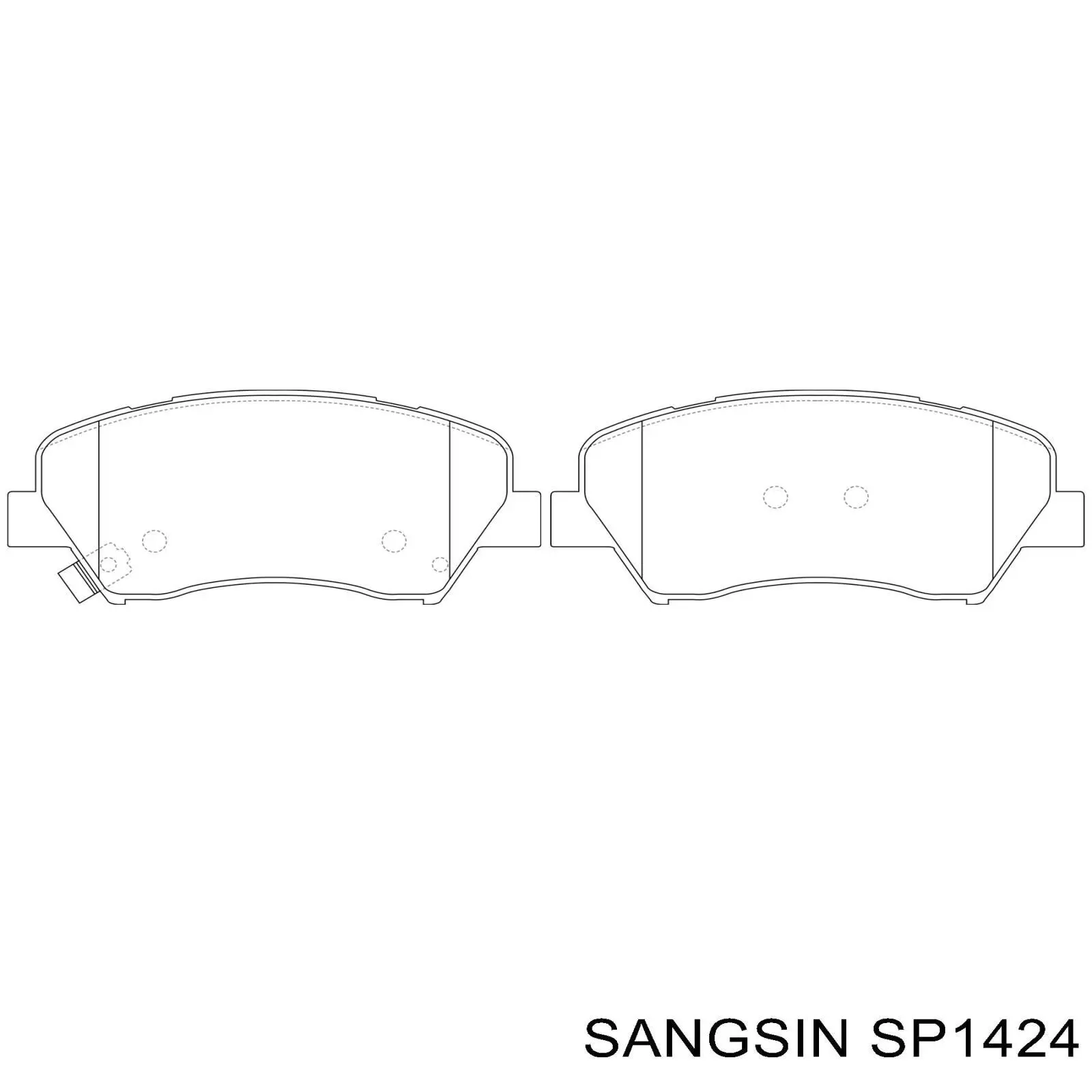 Sapatas do freio dianteiras de disco Sangsin SP1424 preço, a partir de 30,68 USD