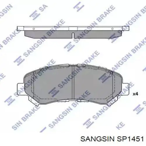 SP1451 Sangsin Sapatas do freio dianteiras de disco