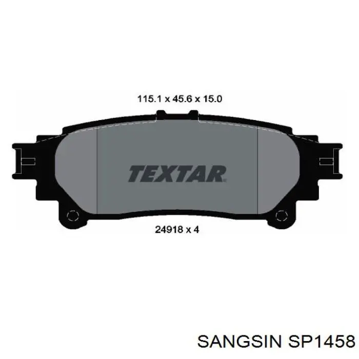 Compre SP1458 Sangsin Sapatas do freio traseiras de disco