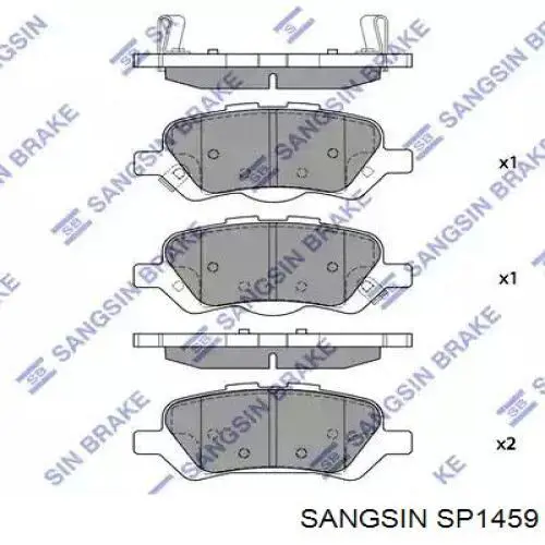 Sapatas do freio traseiras de disco Sangsin SP1459 preço, a partir de 41,68 USD