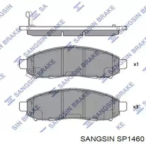 SP1460 Sangsin Sapatas do freio dianteiras de disco