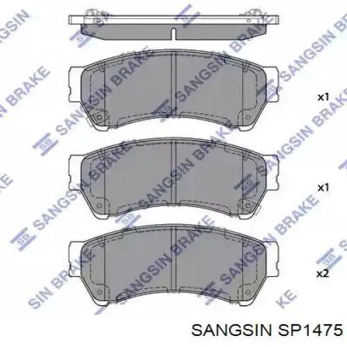 Compre SP1475 Sangsin Sapatas do freio dianteiras de disco
