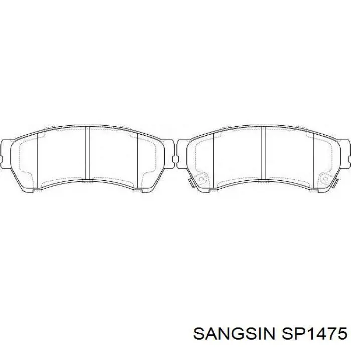 Sapatas do freio dianteiras de disco Sangsin SP1475 preço, a partir de 32,93 USD