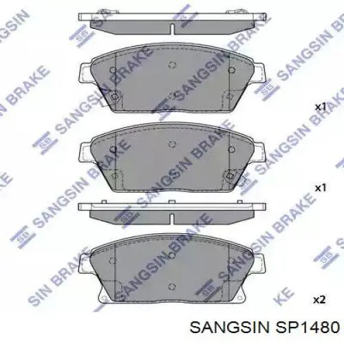 Sapatas do freio dianteiras de disco Sangsin SP1480 preço, a partir de 35,60 USD