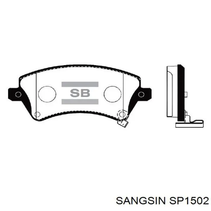Sapatas do freio dianteiras de disco Sangsin SP1502 preço, a partir de 23,63 USD