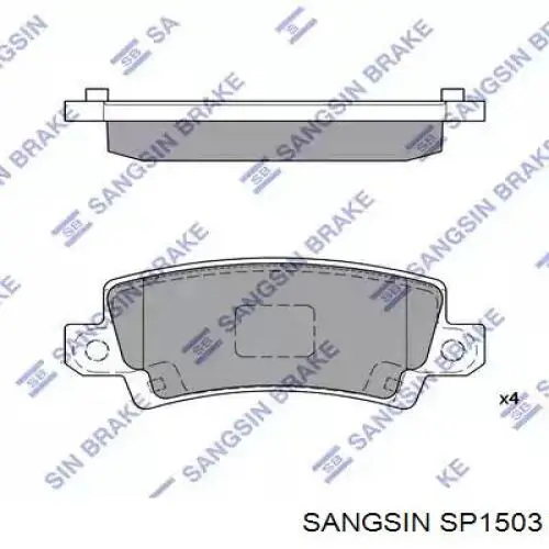 SP1503 Sangsin Sapatas do freio traseiras de disco