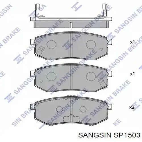 Sapatas do freio traseiras de disco Sangsin SP1503 preço, a partir de 19,09 USD