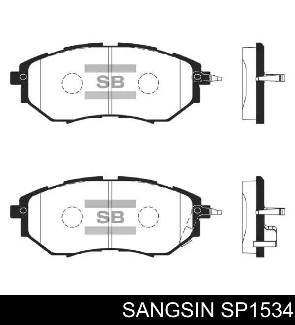SP1534 Sangsin Sapatas do freio dianteiras de disco