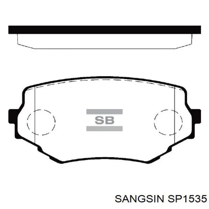 Compre SP1535 Sangsin Sapatas do freio dianteiras de disco
