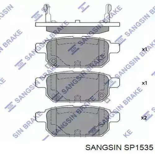 Sapatas do freio dianteiras de disco Sangsin SP1535 preço, a partir de 25,69 USD