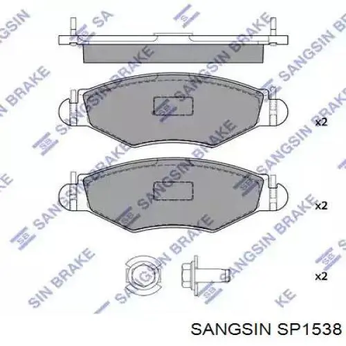 Sapatas do freio traseiras de disco Sangsin SP1538 preço, a partir de 22,49 USD