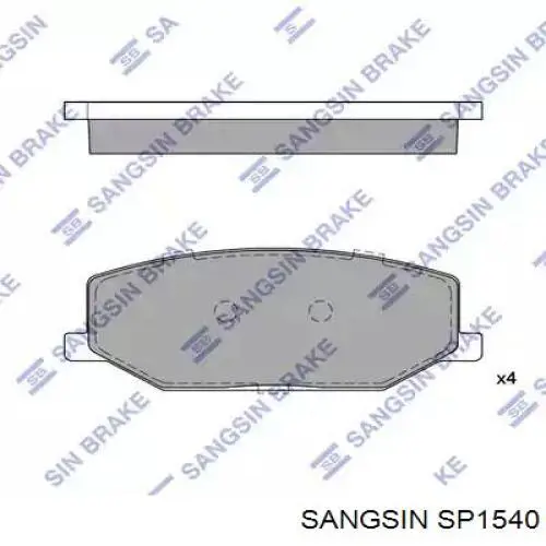 SP1540 Sangsin Sapatas do freio dianteiras de disco