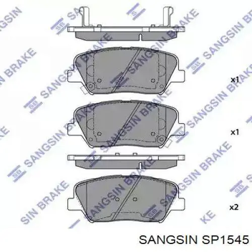SP1545 Sangsin Sapatas do freio dianteiras de disco