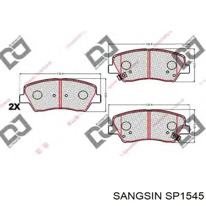 Compre SP1545 Sangsin Sapatas do freio dianteiras de disco