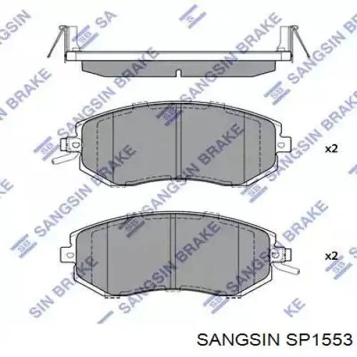 SP1553 Sangsin Sapatas do freio dianteiras de disco