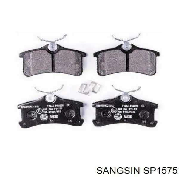 Compre SP1575 Sangsin Sapatas do freio traseiras de disco