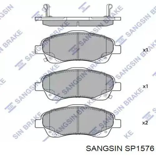 Compre SP1576 Sangsin Sapatas do freio dianteiras de disco