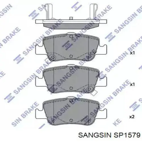 Sapatas do freio dianteiras de disco Sangsin SP1579 preço, a partir de 41,77 USD