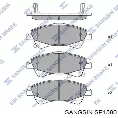 Sapatas do freio dianteiras de disco Sangsin SP1580 preço, a partir de 28,16 USD