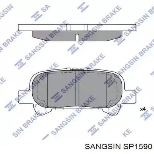 Compre SP1590 Sangsin Sapatas do freio dianteiras de disco