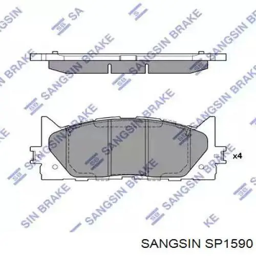 Sapatas do freio dianteiras de disco Sangsin SP1590 preço, a partir de 41,66 USD