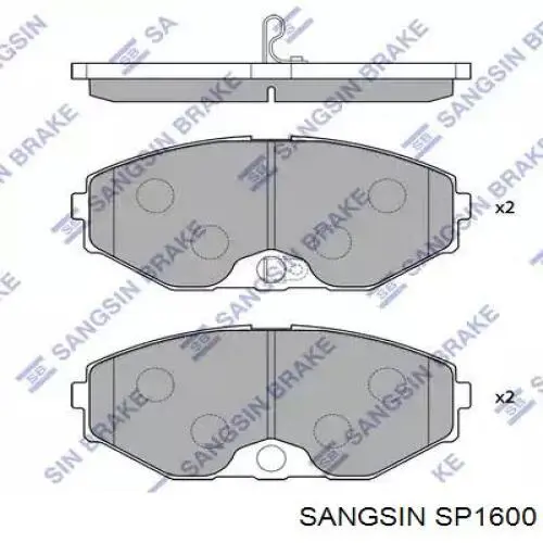 SP1600 Sangsin Sapatas do freio dianteiras de disco