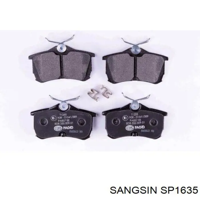 SP1635 Sangsin Sapatas do freio traseiras de disco