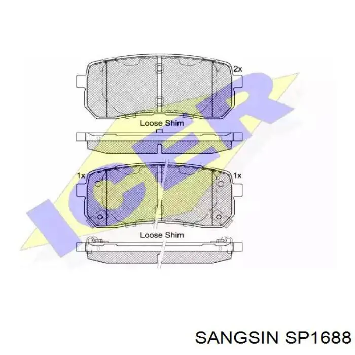 58101A9A00 Hyundai/Kia Sapatas do freio dianteiras de disco
