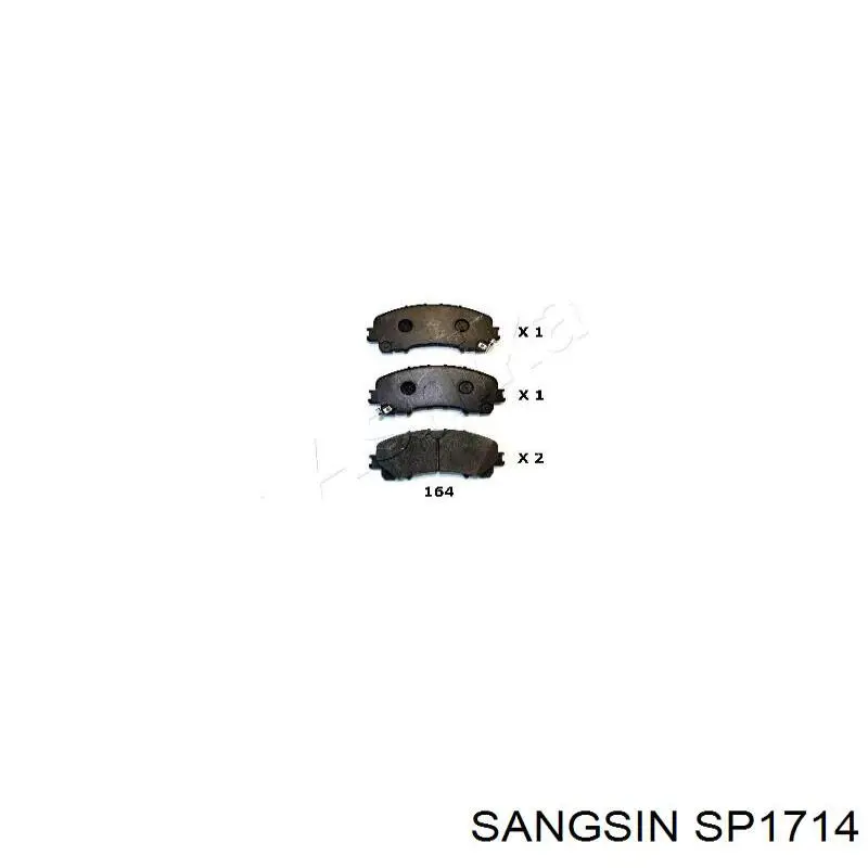 SP1714 Sangsin Sapatas do freio dianteiras de disco