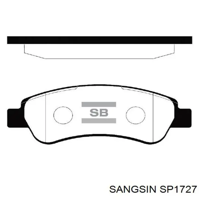 SP1727 Sangsin Sapatas do freio traseiras de disco