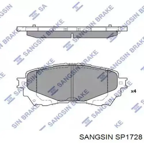 Sapatas do freio dianteiras de disco Sangsin SP1728 preço, a partir de 37,15 USD