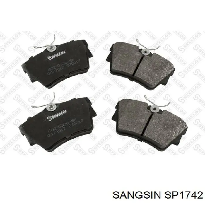SP1742 Sangsin Sapatas do freio traseiras de disco