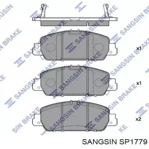 SP1779 Sangsin Sapatas do freio dianteiras de disco